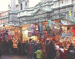 Julemarked på Piazza Navona