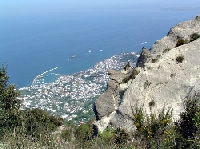 Panorama fra Monte Epomeo ned mod Casamicciola Terme